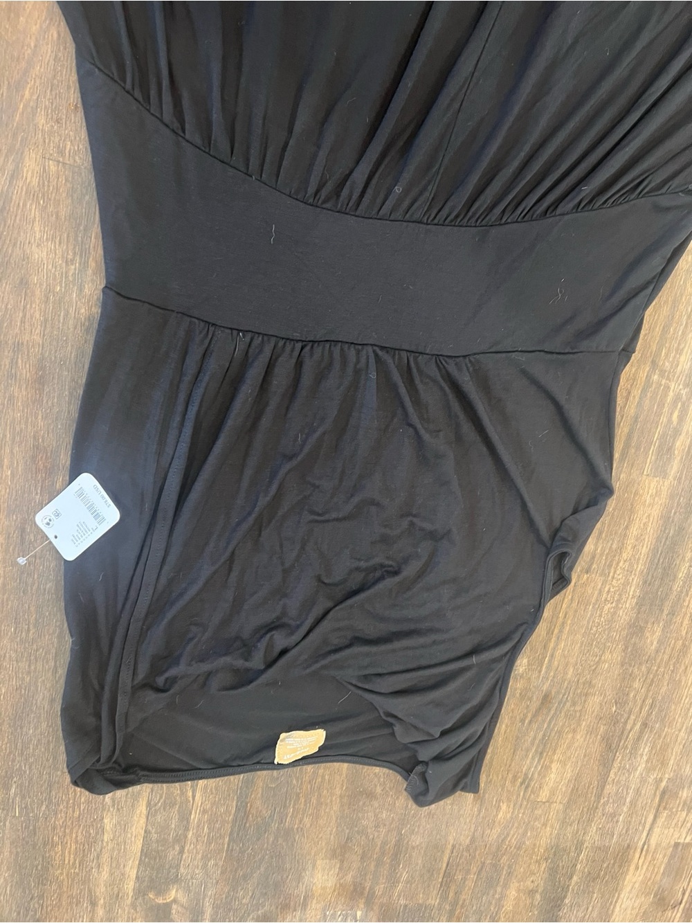 Free People Black Jumpsuit with Ruched Bodice